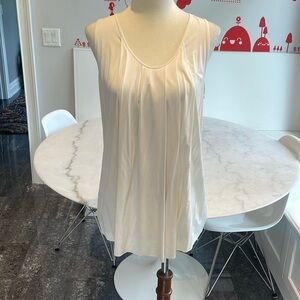 NWT HELMUT LANG TWIST NECK TANK TOP IN SOFT WHITE. M